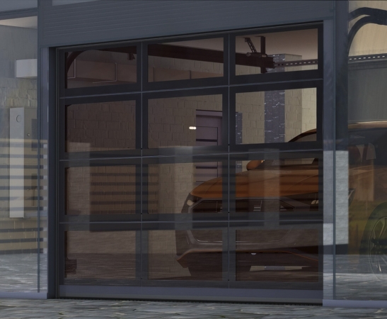 Панорамные ворота Алютех AluPro в Новотитаровской